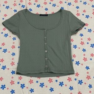 brandy melville sage zelly top